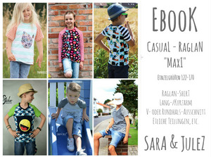 Kombi-eBook - "Casual Raglan Mini&Maxi" - Shirt - Sara & Julez