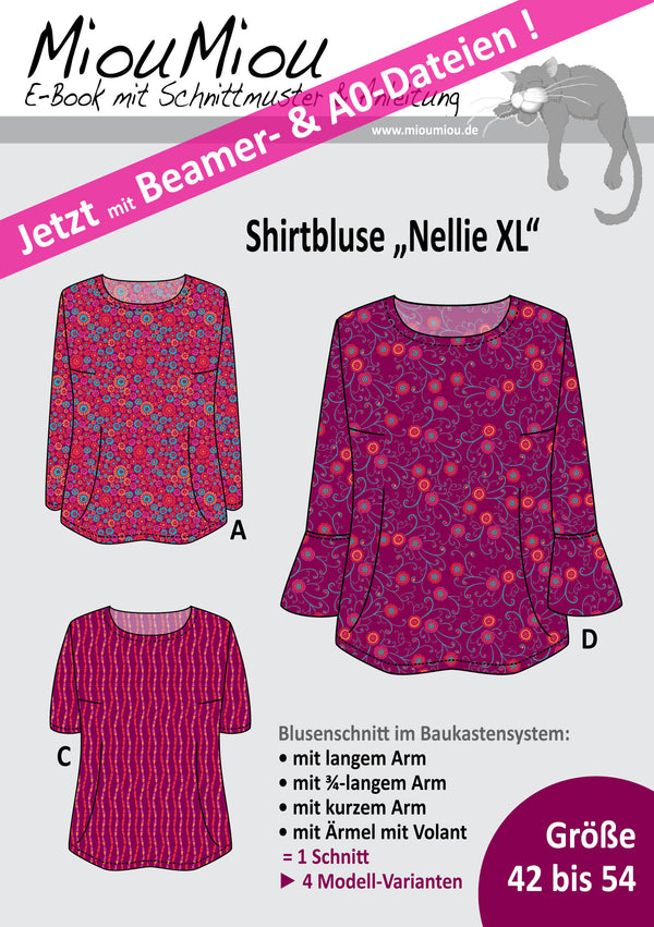 eBook - "Nellie XL" - Shirt/Bluse - Miou Miou Schnittmuster