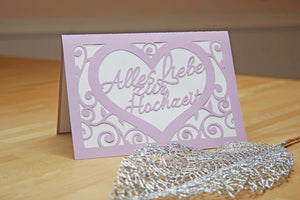 Plotterdatei - "Karte Alles Liebe zur Hochzeit" - Maker Mauz Sewing