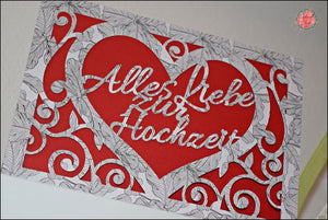 Plotterdatei - "Karte Alles Liebe zur Hochzeit" - Maker Mauz Sewing