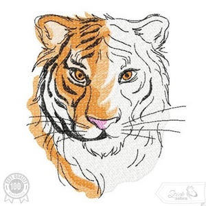 Stickdatei - "Tiger Doodle"- Stickzebra