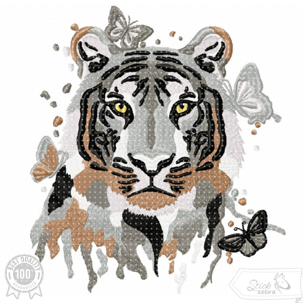Stickdatei - "Tiger" - Stickzebra