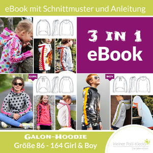 Kombi-eBook - "Galon Kids & Teens" - Hoodie -  Kleiner Polli-Klecks
