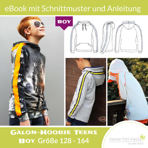 eBook - "Galon Teens Boy" - Hoodie -  Kleiner Polli-Klecks