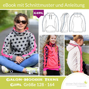 eBook - "Galon Teens Girl" - Hoodie -  Kleiner Polli-Klecks