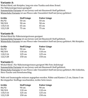 Kombi-eBook - Kleid/Tunika/Winterjacke & Leggings "Lena & Enna" - Pattern4kids