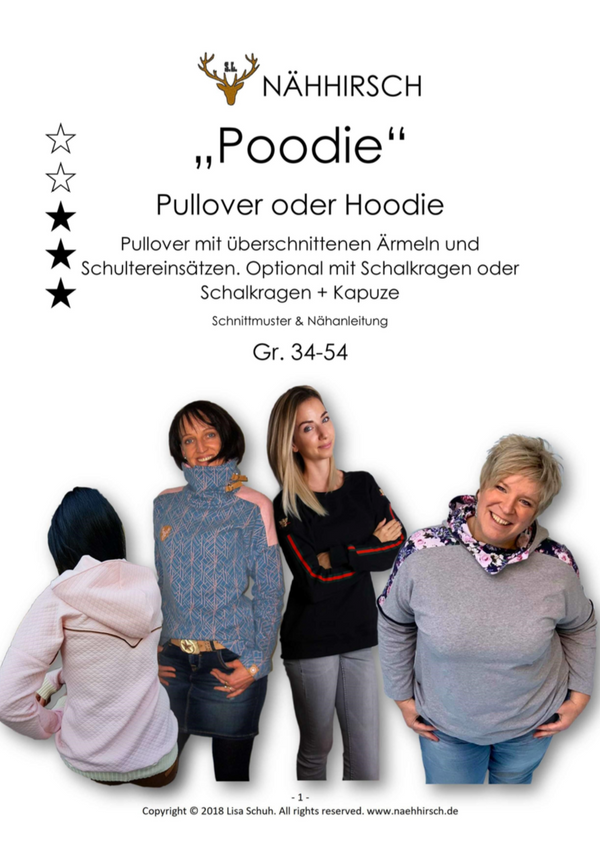 eBook - "Der Poodie" - Pullover/Hoodie - Nähhirsch