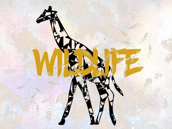 Plotterdatei - "Giraffe Wildlife" - Kall.i-Design - Tiere/Safari/Wildnis/Afrika - Mit meinen Dateien kannst Du blitzschnell ein Shirt, eine Tasche oder ähnliches individuell gestalten, selbst ein Wandtattoo ist denkbar. Alles was Du dazu benötigst ist ein Plotter (ich arbeite mit dem Cameo 3 und Silhouette Studio) und Flex- oder Vinylfolie - Plotterdateien - Plott - Plotten - Plotterei - Plott - Bügelbilder - Plottern - Glückpunkt.