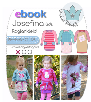 eBook - "Josefina Kids" - Kleid - Jerseykleid - Prinzessin Farbenfroh - Glückpunkt.