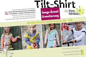 eBook - Shirt "Tilt" - Ärmel - Arme - Kinder - Nähen - unterteiltes Shirt - Resteverwertung - Teilung - Kleiner Polli-Klecks - Glückpunkt.