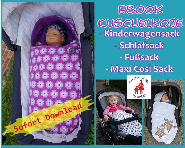 Kinderwagendecke schlafsack maxi cosi einschlagdeckefußsack diy ebook schnittmuster kinderwagensack for mami&me Lumali Fleece