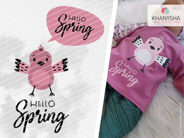 Plotterdatei - "Hello Spring" - Khanysha