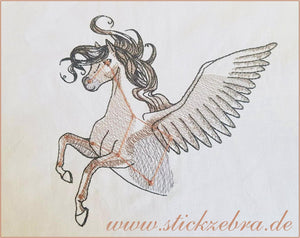 Stickdatei - "Pegasus" - Stickzebra