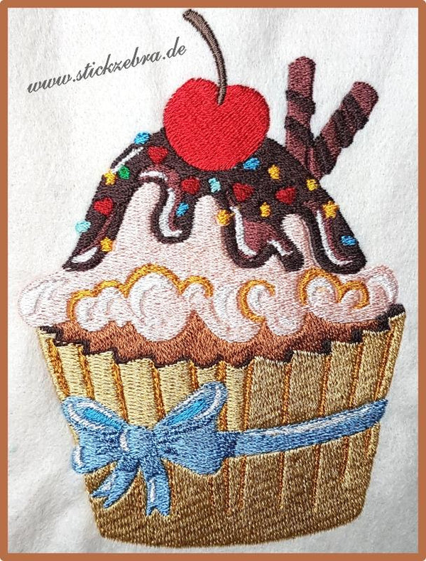Cupcake "Süße Versuchung"  - Stickzebra - Glückpunkt.