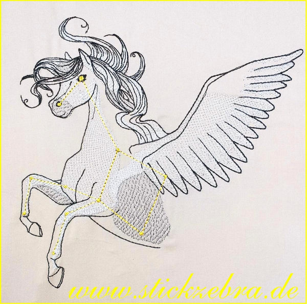 Stickdatei - "Pegasus" - Stickzebra