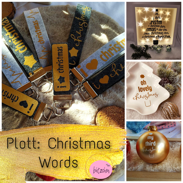 Plotterdatei - "Christmas Words" - Bützchen