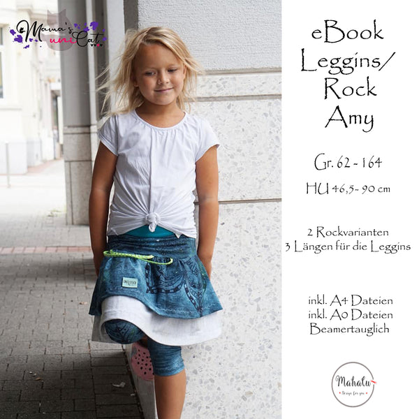 eBook - "Amy" - Leggins/Rock - Mahalu Design