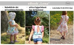 eBook - "Sommer Lena" - Top/Shirt/Kleid - Mahalu Design - Nähen für Mädchen - Drehkleid - Rüschen - Rüschenkleid - Kappärmel - Schnitt - Glückpunkt