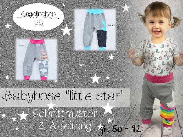 eBook - Babyhose Little Star - Babys - Kinder - Nähen - Hose - Engelinchen Design - Glückpunkt.