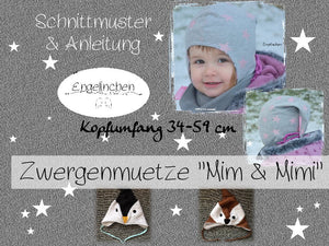 eBook - Zwergenmütze Mim & Mimi - Kinder - Nähen - Schnittmuster - Zipfelmütze - Mütze - Engelinchen Design - Glückpunkt.