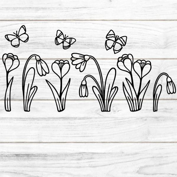 Die Plotterdatei Spring Flowers ist ein schönes Blumenmuster für Dekorationen mit Folien auf Fenstern, Tischsets, Taschen und andere Oberflächen. Die Datei kann endlos an einander gereiht verarbeitet werden. Alle Elemente lassen sich auch einzeln verarbeiten . Die Datei ist für ein und mehrfarbige Arbeiten mit Flex oder Vinyl Folien geeignet. Die Dateien erlauben das Motiv in jeder erwünschten Grösse zu verkleinern oder zu vergrössern. Plottdatei - Plotter - Plotten - Plott  - Frühling - Glückpunkt
