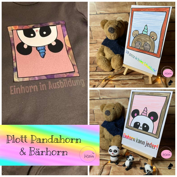 Plotterdatei - "Pandahorn & Bärhorn" - Bützchen