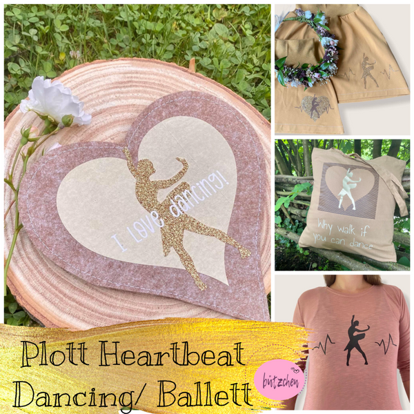 Plotterdatei - "Heartbeat Ballett / dancing" - Bützchen