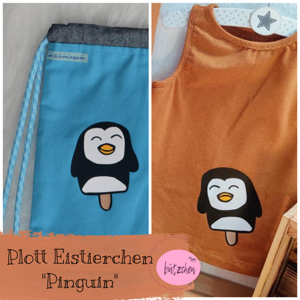 Plotterdatei - "Eistierchen Pinguin" - Bützchen