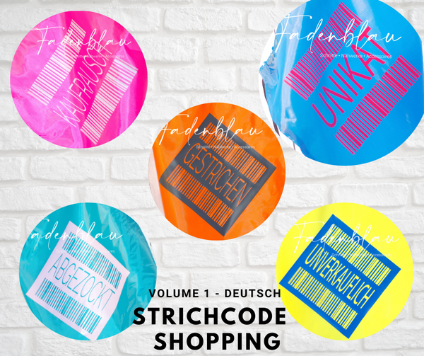Plotterdatei - "Strichcode - Shopping Vol.1" - Fadenblau