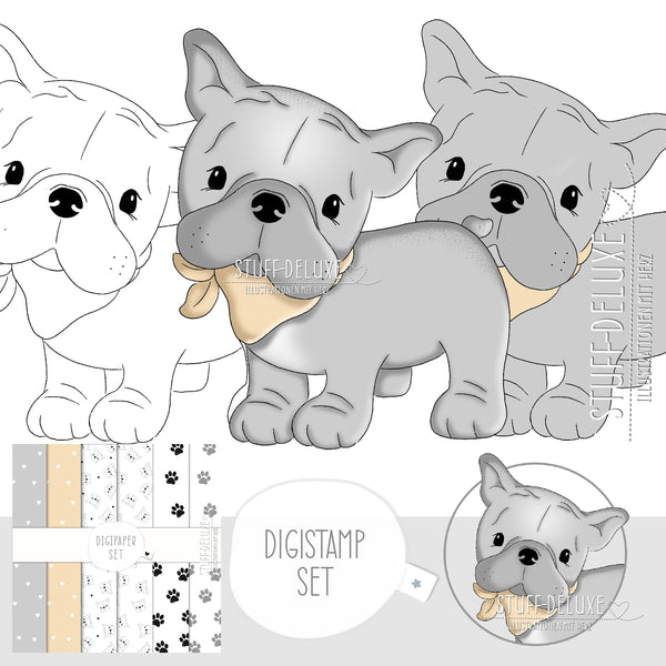 DigiStamp - "Frenchielove" - Stuff-Deluxe