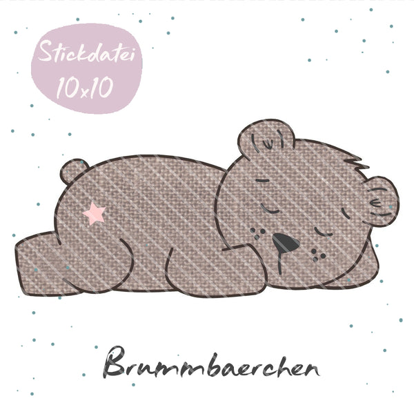 Stickdatei - "Brummbärchen" - 10x10 - Stuff-Deluxe - Glückpunkt.