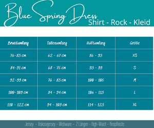 Kombi-eBook - "BlueSpringDress" - Kleid/Rock/T-Shirt - Fadenblau