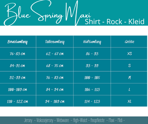 Kombi-eBook - "BlueSpringMaxi" - (Maxi)Kleid, (Maxi)Rock & T-Shirt - Fadenblau
