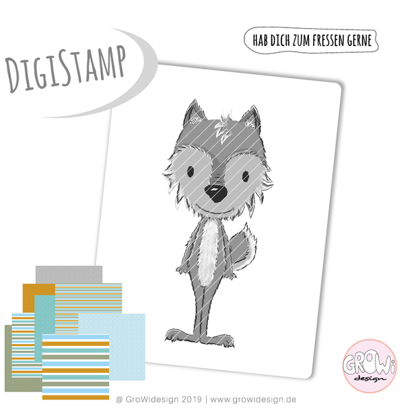 DigiStamp - "Waldfreunde Wolfi" - GroWidesign