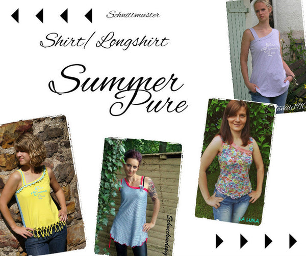 eBook - "Summer Pure" - Bustier - Shirt - Longshirt - Kleid - Nähen - Damen - Mamili1910