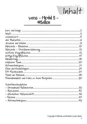 eBook - "Variis" - Modul B (86 - 128) - Kleid -  Elfriede und Fridolin