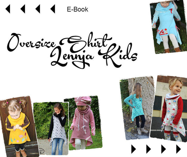 eBook - "Lennja Kids" - Oversize-Vokuhila-Shirt - Mamili1910 - Zipfelshirt - Nähen - Kinder - Mädchen - Schnittmuster - Glückpunkt.