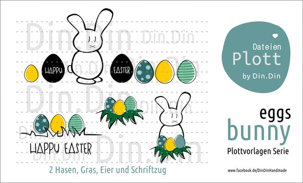 Plotterdatei - "Bunny Eggs" - Din Din Handmade