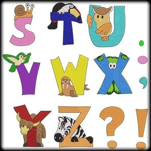 Stickdatei - "Buchstaben-Set Animal 10x10" - Stixxie