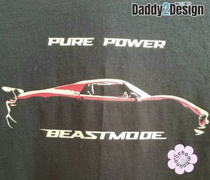 Plotterdatei - "E-Power - der coole Sportwagen - seitliche Silhouette" - Daddy2Design