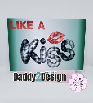 Plotterdatei - "KISS" - Daddy2Design