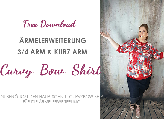 eBook - "Curvy Bow Shirt - Zusatzärmel" - Shirt - Schnittherzchen - Glückpunkt. 