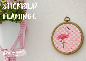 Stickdatei - "Flamingo - gewerbliche Nutzung" - I'm sew happy
