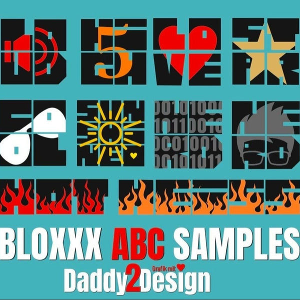 Plotterdatei - "BLOXXX ABC" -  Daddy2Design
