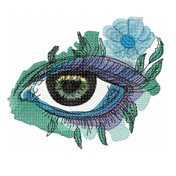 Stickdatei - "Traumhaftes Auge"- Stickzebra