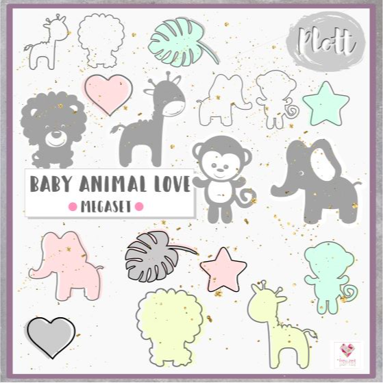 Plotterdatei - "Baby Animal Love" - Freu.Zeit
