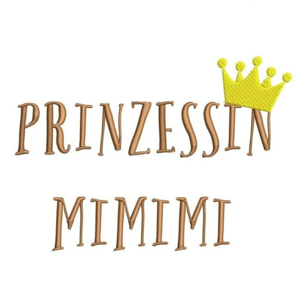 Stickdatei - "Spruch Prinzessin MIMIMI 10x10" - Stixxie