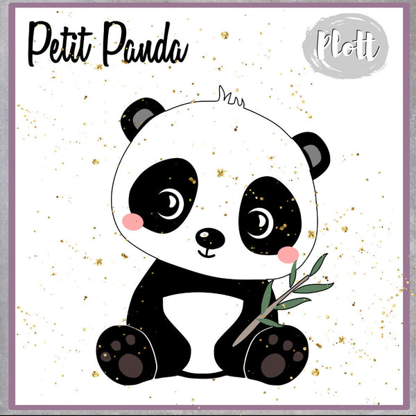 Plotterdatei - "Panda Bamboo" - Freu.Zeit