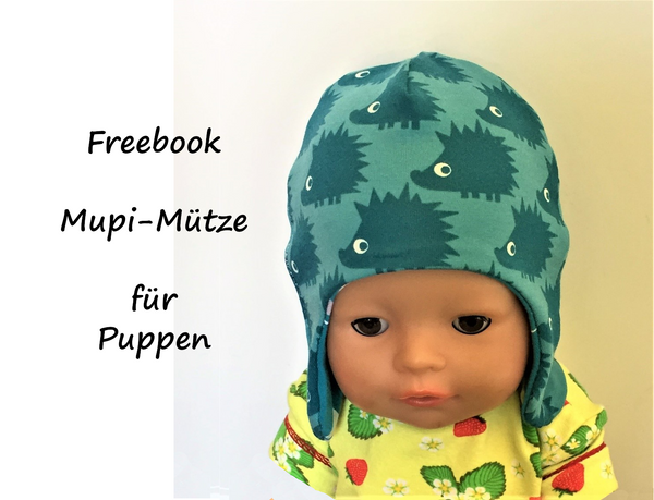 Freebook - "Mupi-Mütze - die Puppenmütze" - Bunte Nähigkeiten - Hut - Kinderhut - Zum Nähen für PuppenDie beliebte Mupi-Mütze gibt es jetzt als Freebie für Puppen bis zu einem Kopfumfang von ca. 33 cm. Schritt-für-Schritt-Anleitung - Glückpunkt.