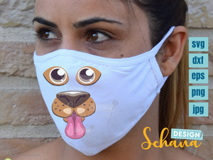 Plotterdatei - "niedlicher frecher Hund mit Zunge" - Schana Design